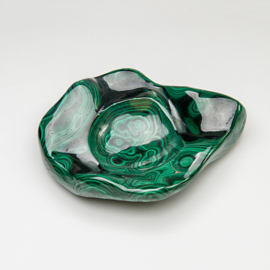 Genuine Polished Malachite Bowl (1.4 lbs)