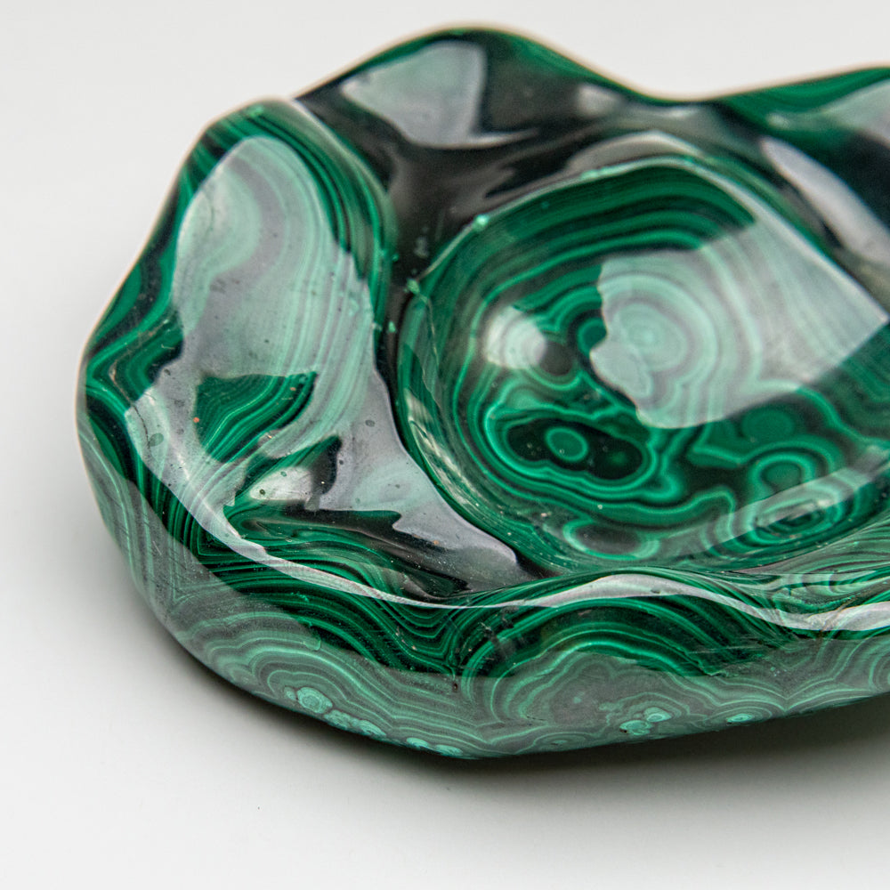 Genuine Polished Malachite Bowl (1.4 lbs)