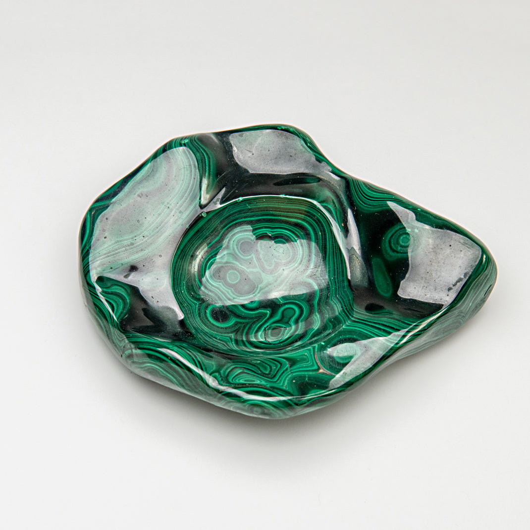 Genuine Polished Malachite Bowl (1.4 lbs)
