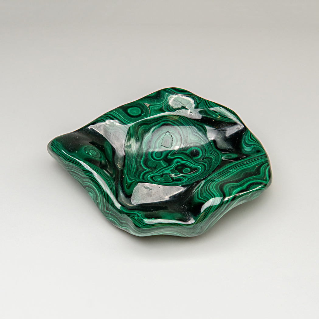 Genuine Polished Malachite Bowl (1.4 lbs)