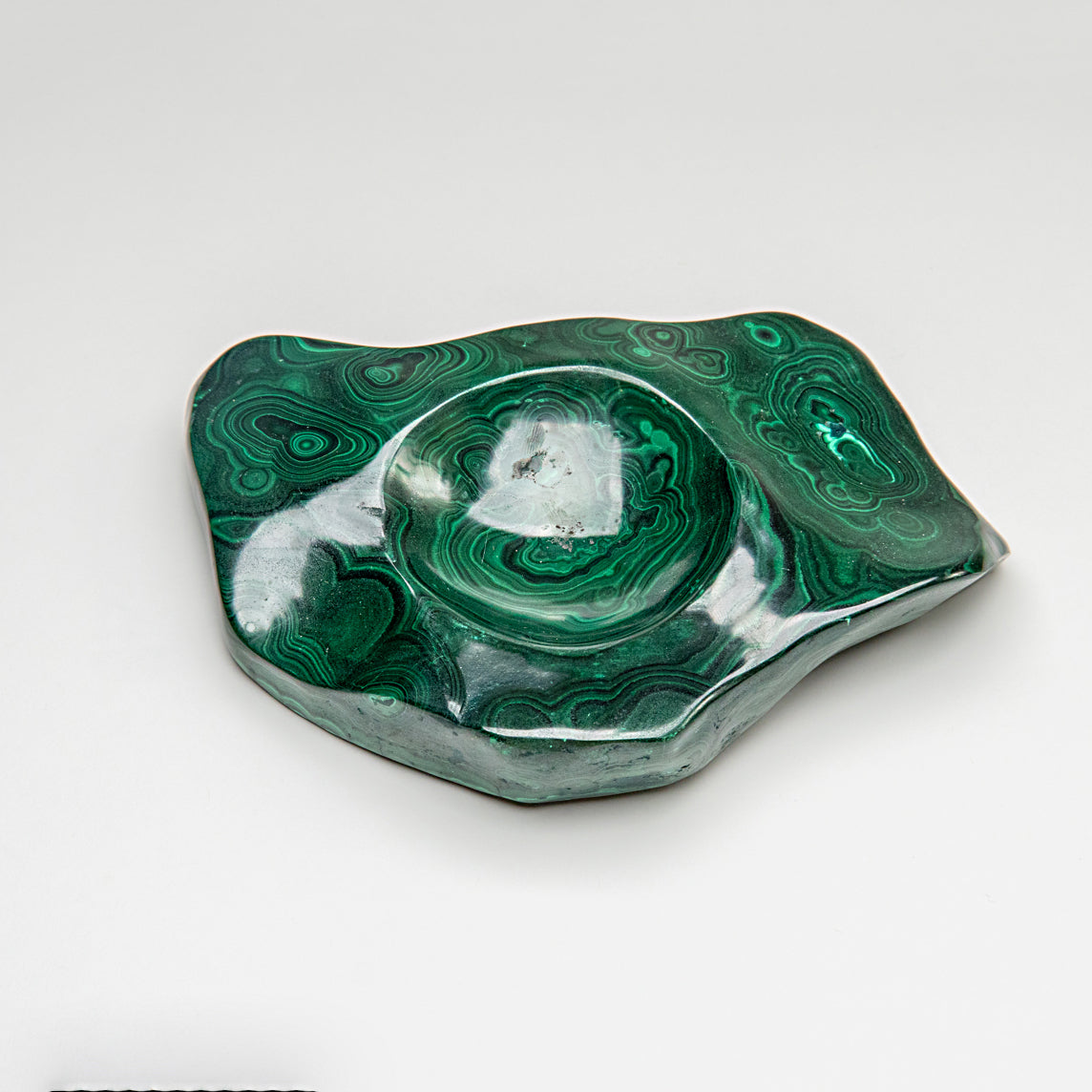 Genuine Polished Malachite Bowl (3.6 lbs)