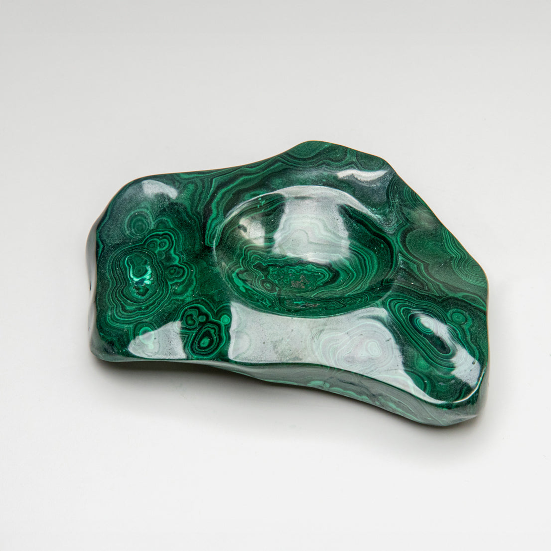 Genuine Polished Malachite Bowl (3.6 lbs)