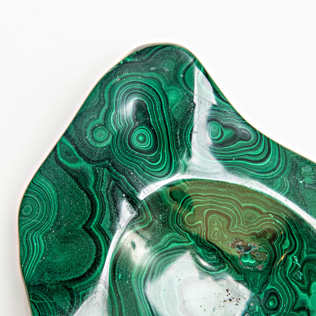 Genuine Polished Malachite Bowl (3.6 lbs)