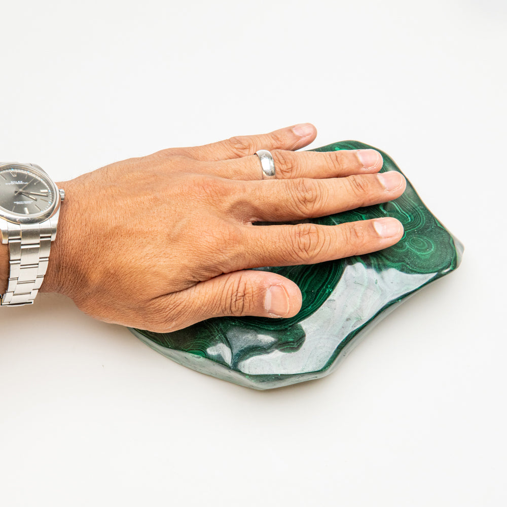 Genuine Polished Malachite Bowl (3.6 lbs)