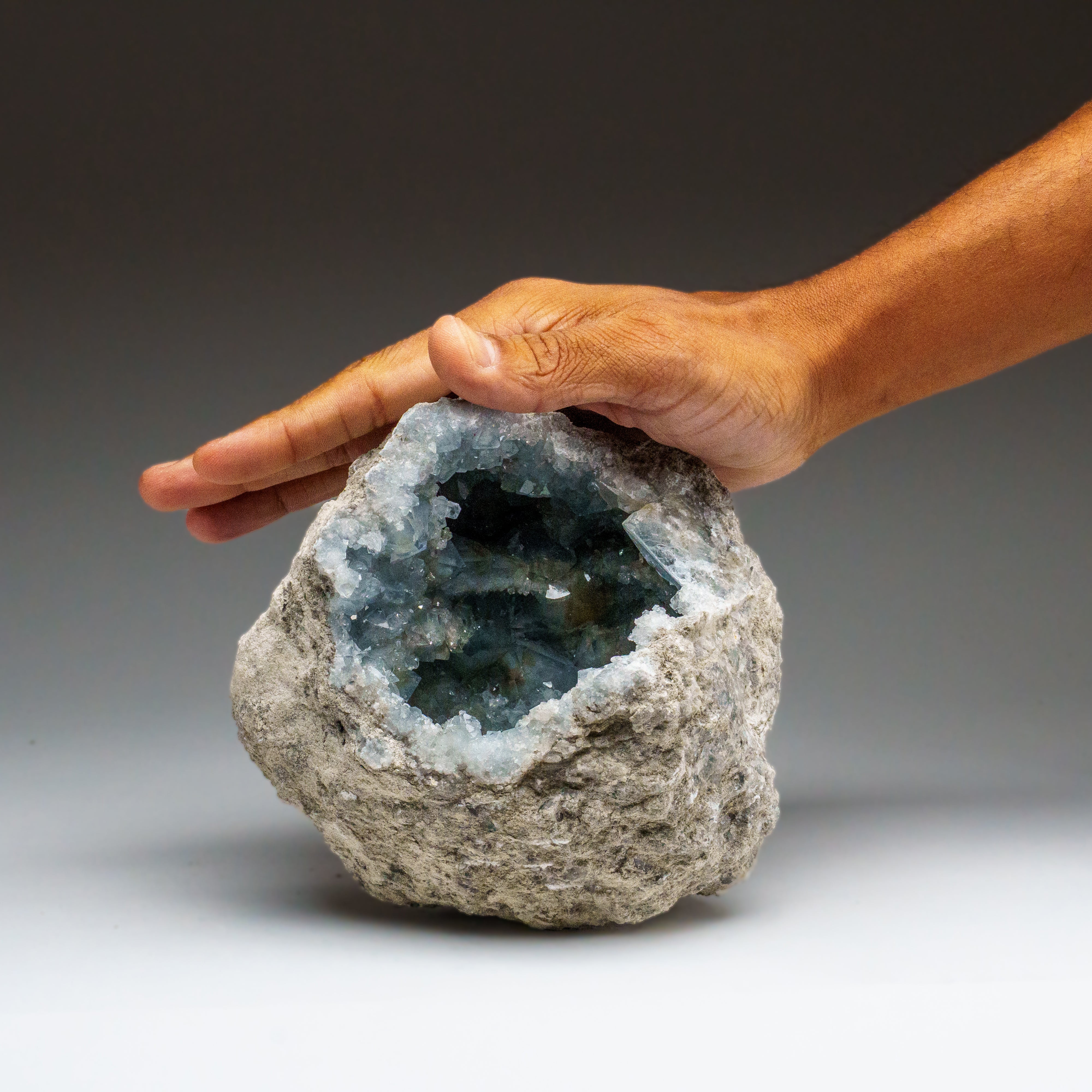 Blue Celestite Cluster From Sankoany, Ketsepy Mahajanga, Madagascar (5.5 lbs)