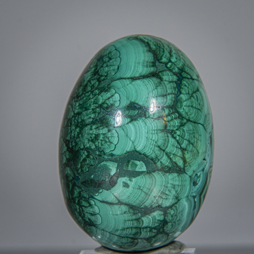 Genuine Polished Malachite Egg (188 grams)