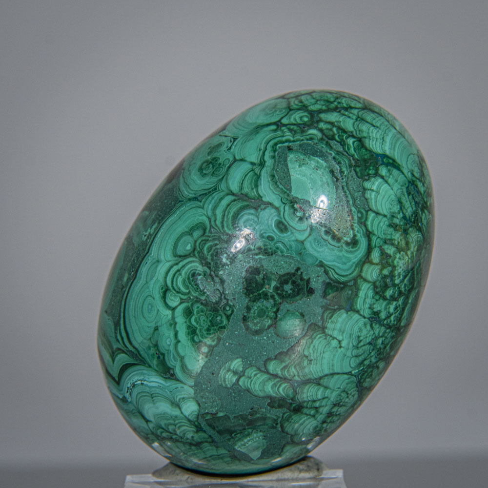 Genuine Polished Malachite Egg (188 grams)