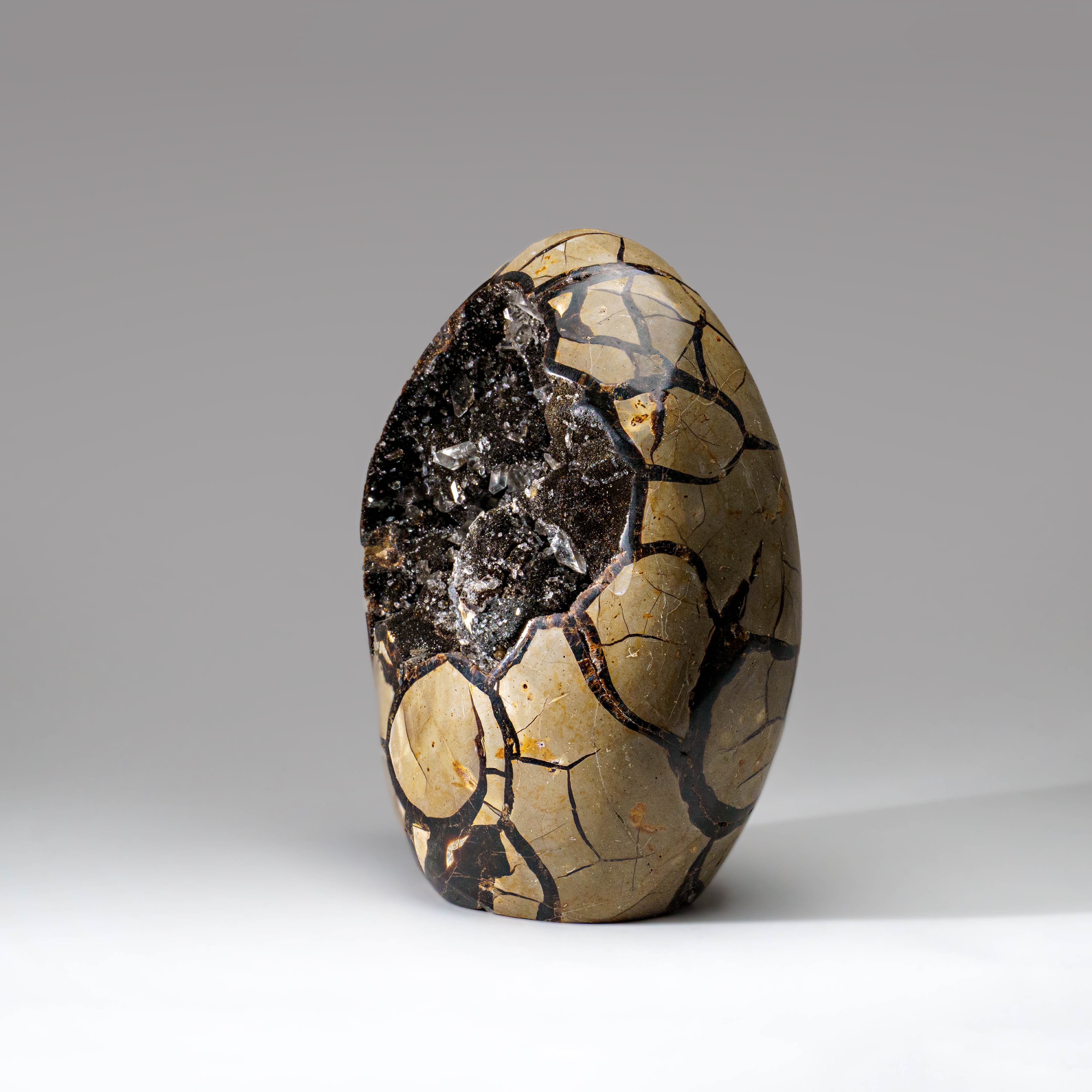 Polished Septarian Druzy Geode Egg from Madagascar (18 lbs)