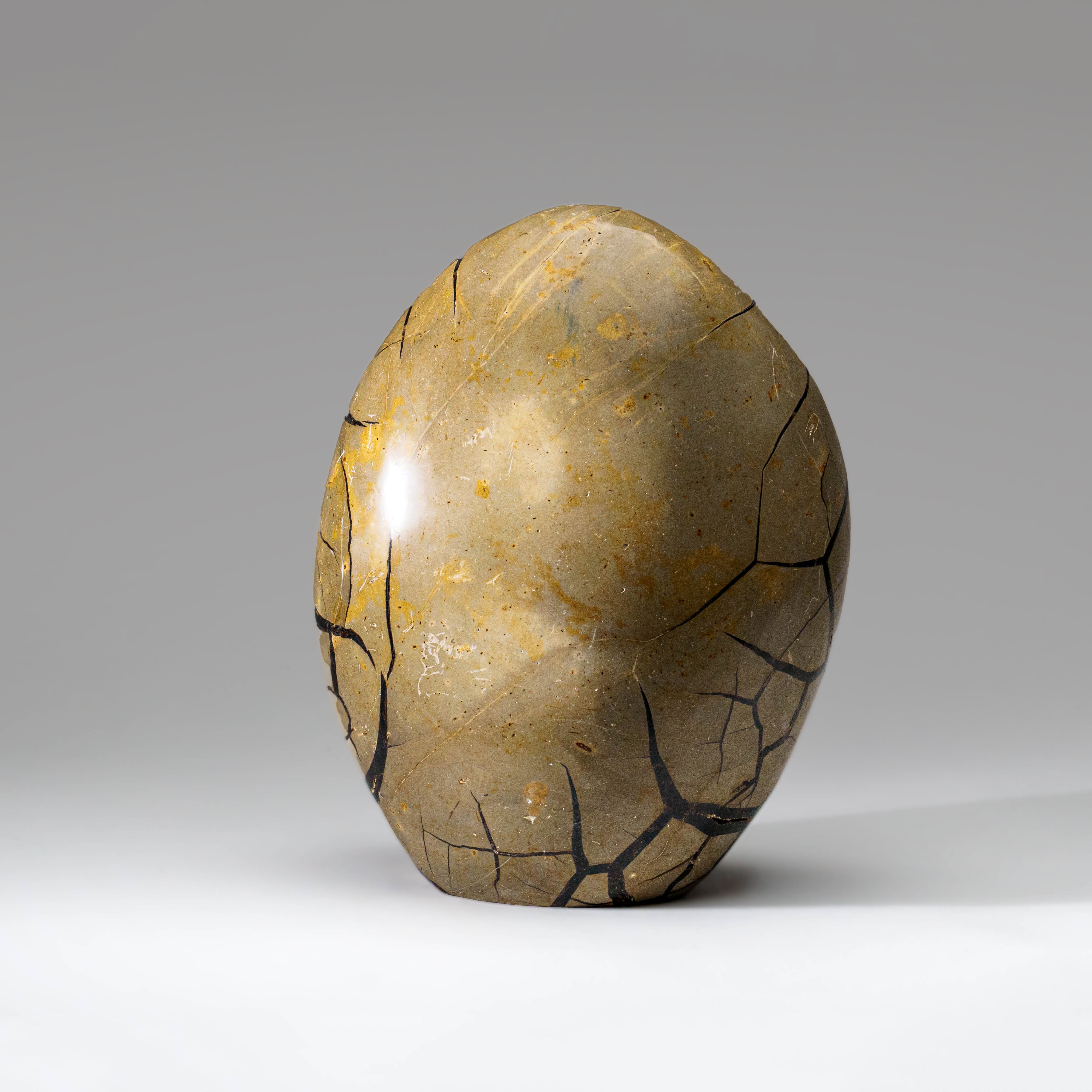 Polished Septarian Druzy Geode Egg from Madagascar (18 lbs)