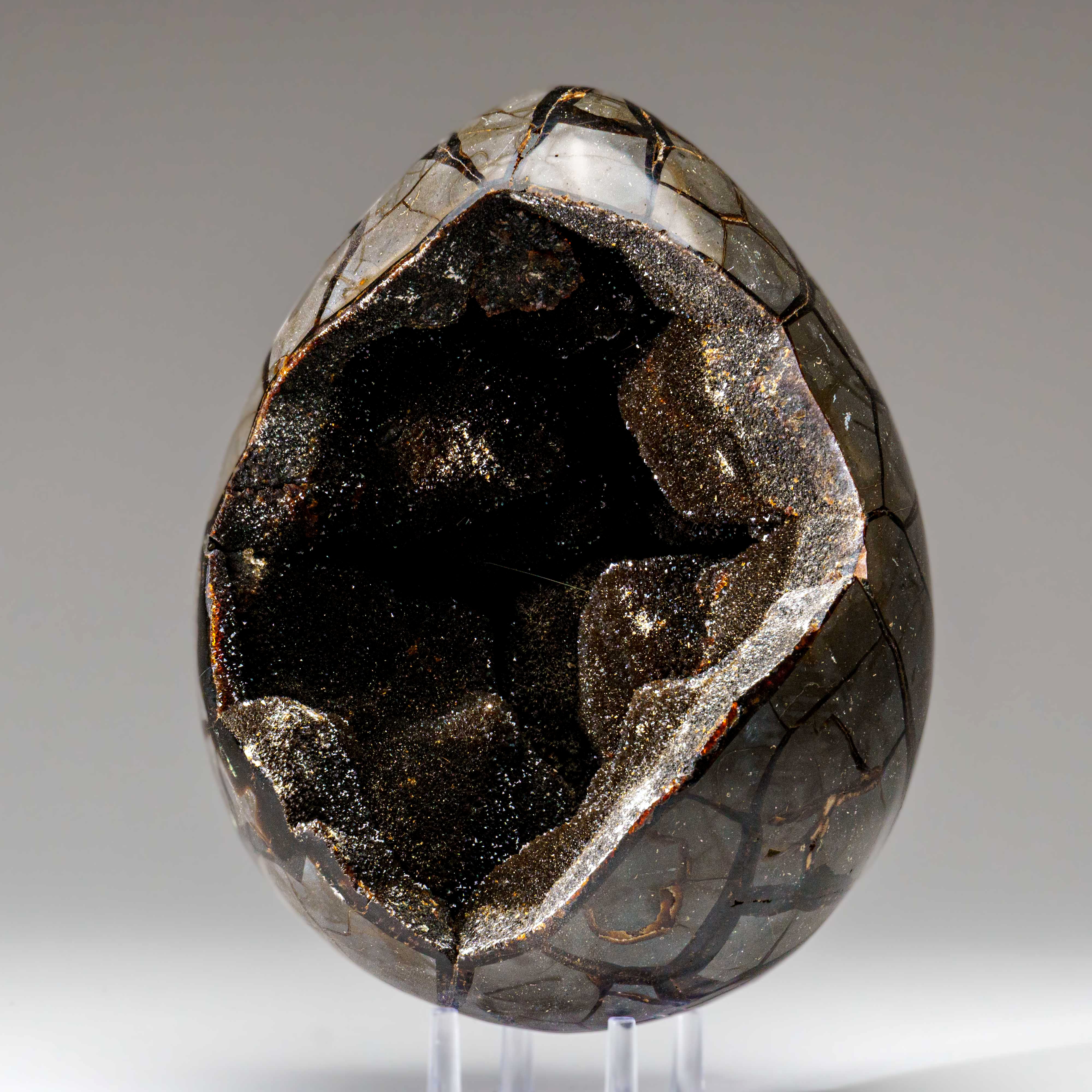 Polished Septarian Druzy Geode Egg from Madagascar (18.5 lbs)