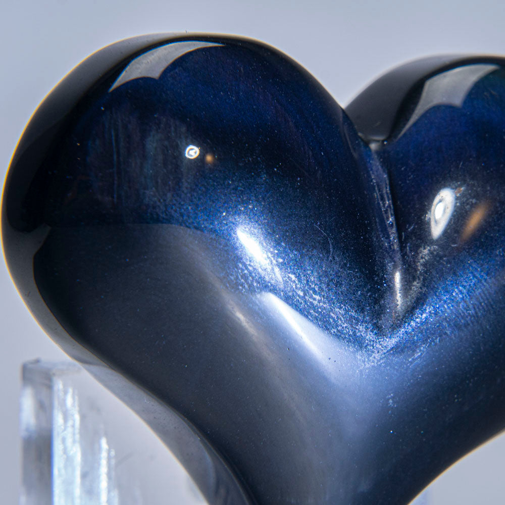 Genuine Polished Rainbow Obsidian (Small) Heart