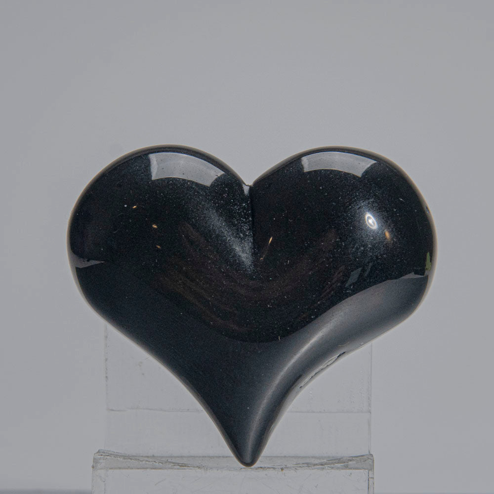 Genuine Polished Rainbow Obsidian (Medium) Heart
