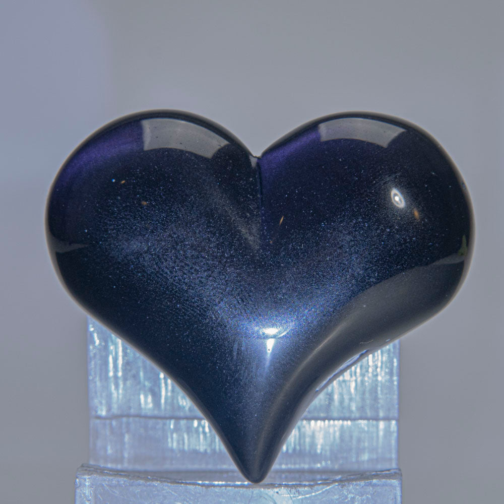 Genuine Polished Rainbow Obsidian (Small) Heart