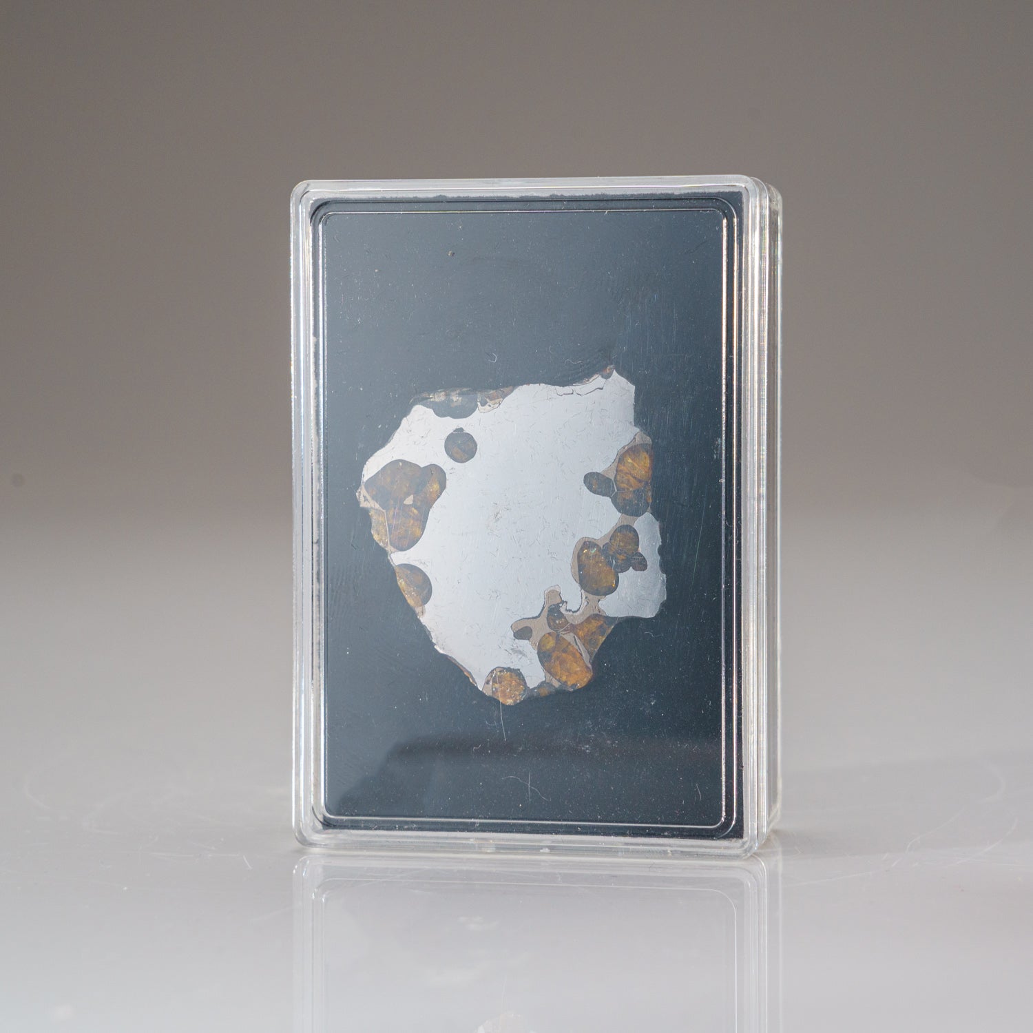 Genuine Brenhama Pallasite Meteorite Slice (20 grams)