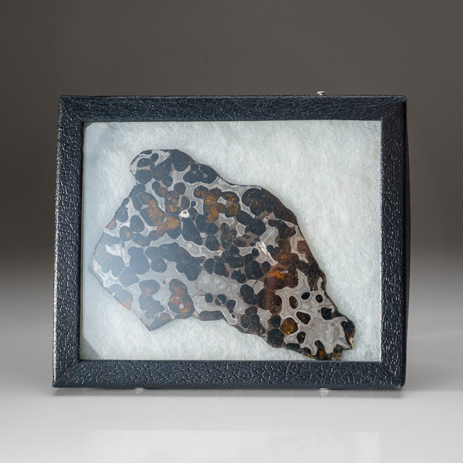 Genuine Brenhama Pallasite Meteorite Slice (86 grams)