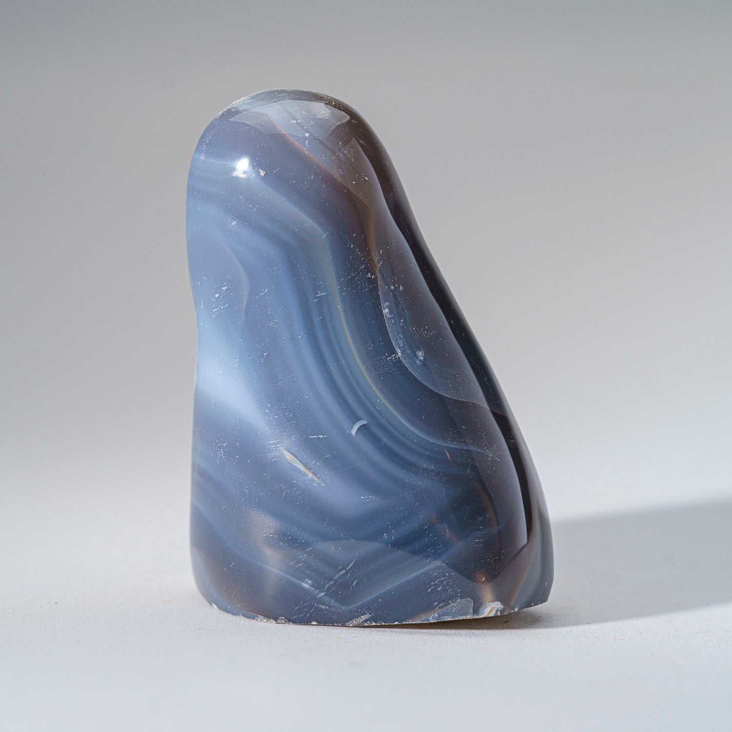 Genuine Polished Blue Chalcedony Orca Stone Freeform (.9 lbs)