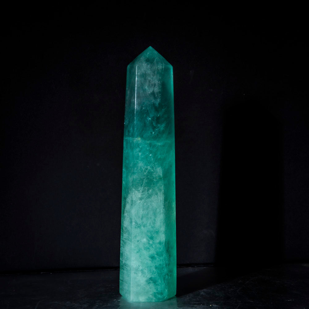 Polished Green Fluorite Point From Mexico (1.1 lbs)