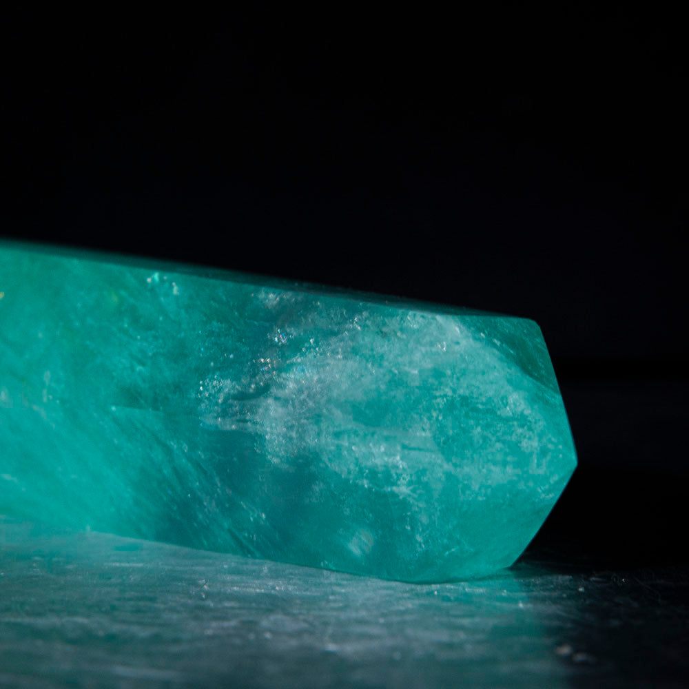 Polished Green Fluorite Point From Mexico (1.1 lbs)