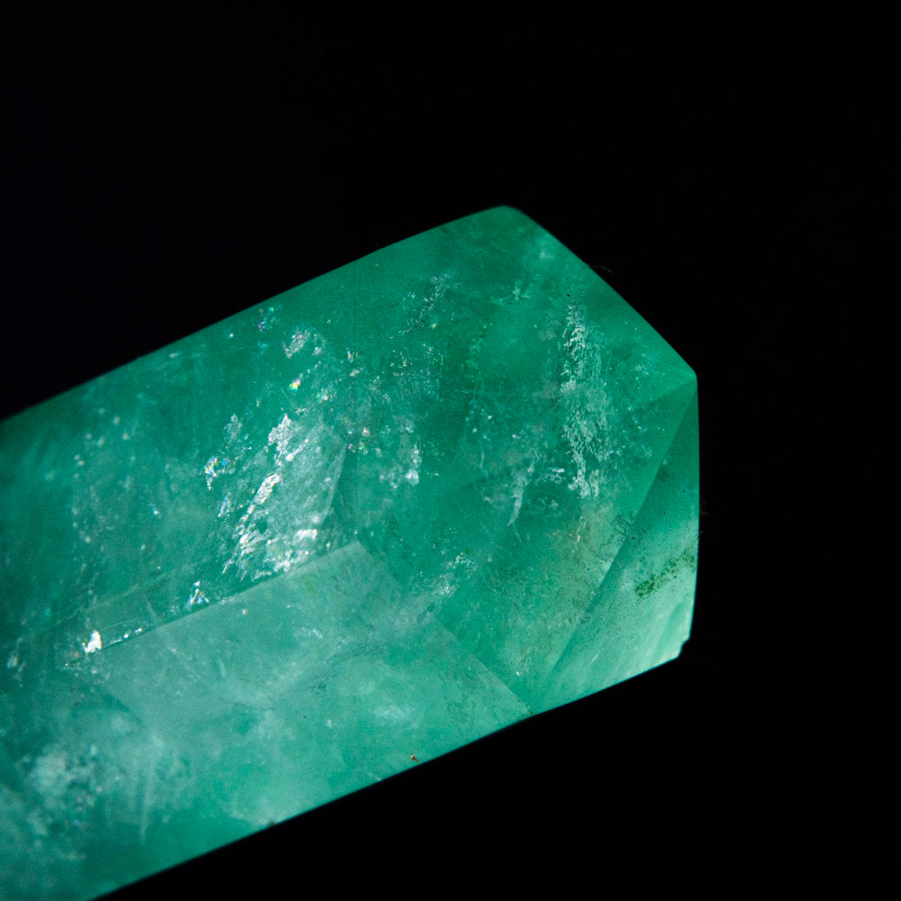 Polished Green Fluorite Point From Mexico (376 grams)