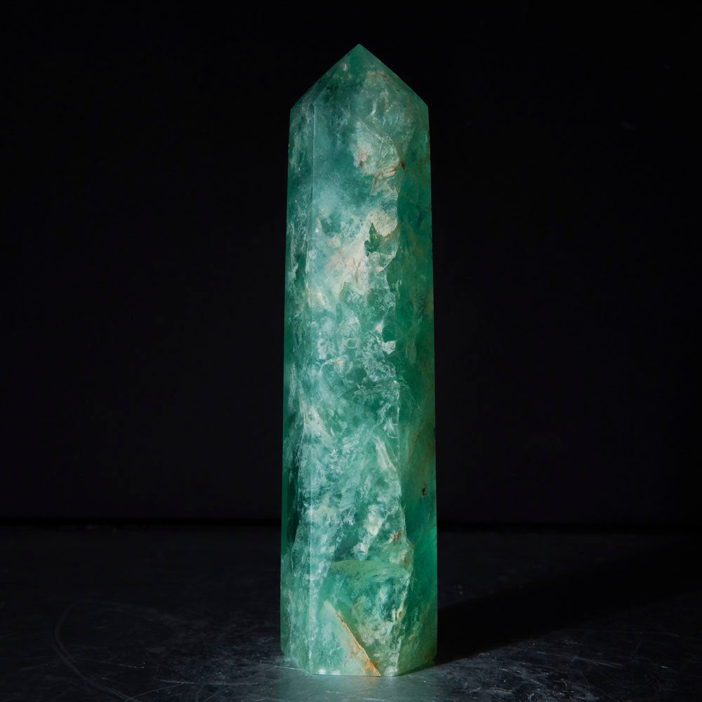 Polished Green Fluorite Point From Mexico (277 grams)