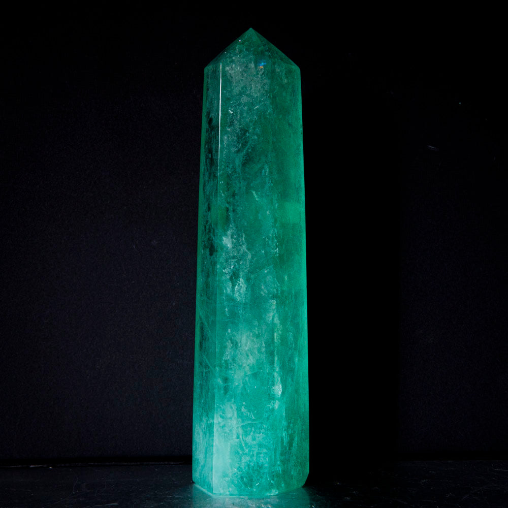 Polished Green Fluorite Point From Mexico (1.2 lbs)