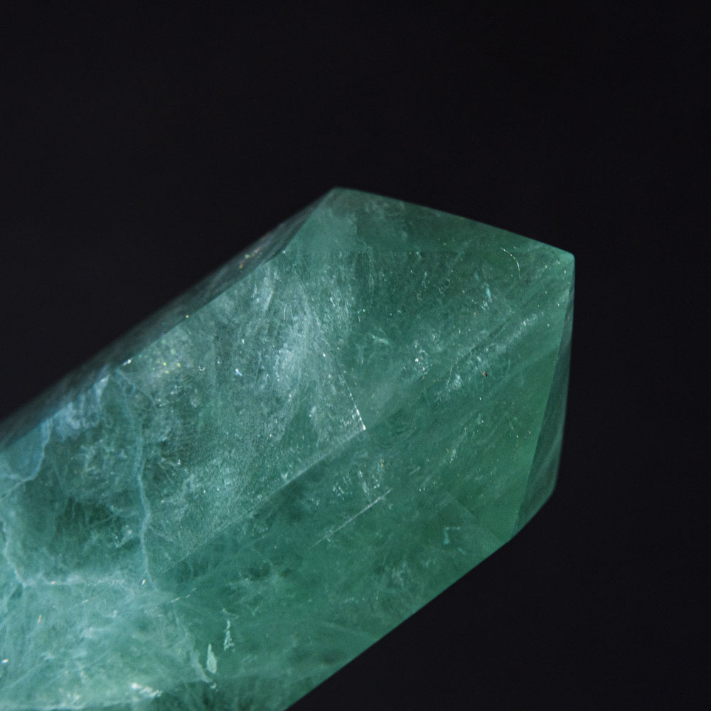 Polished Green Fluorite Point From Mexico (416 grams)