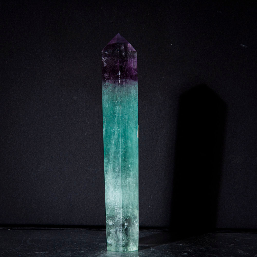 Polished Green Fluorite Point From Mexico (137 grams)