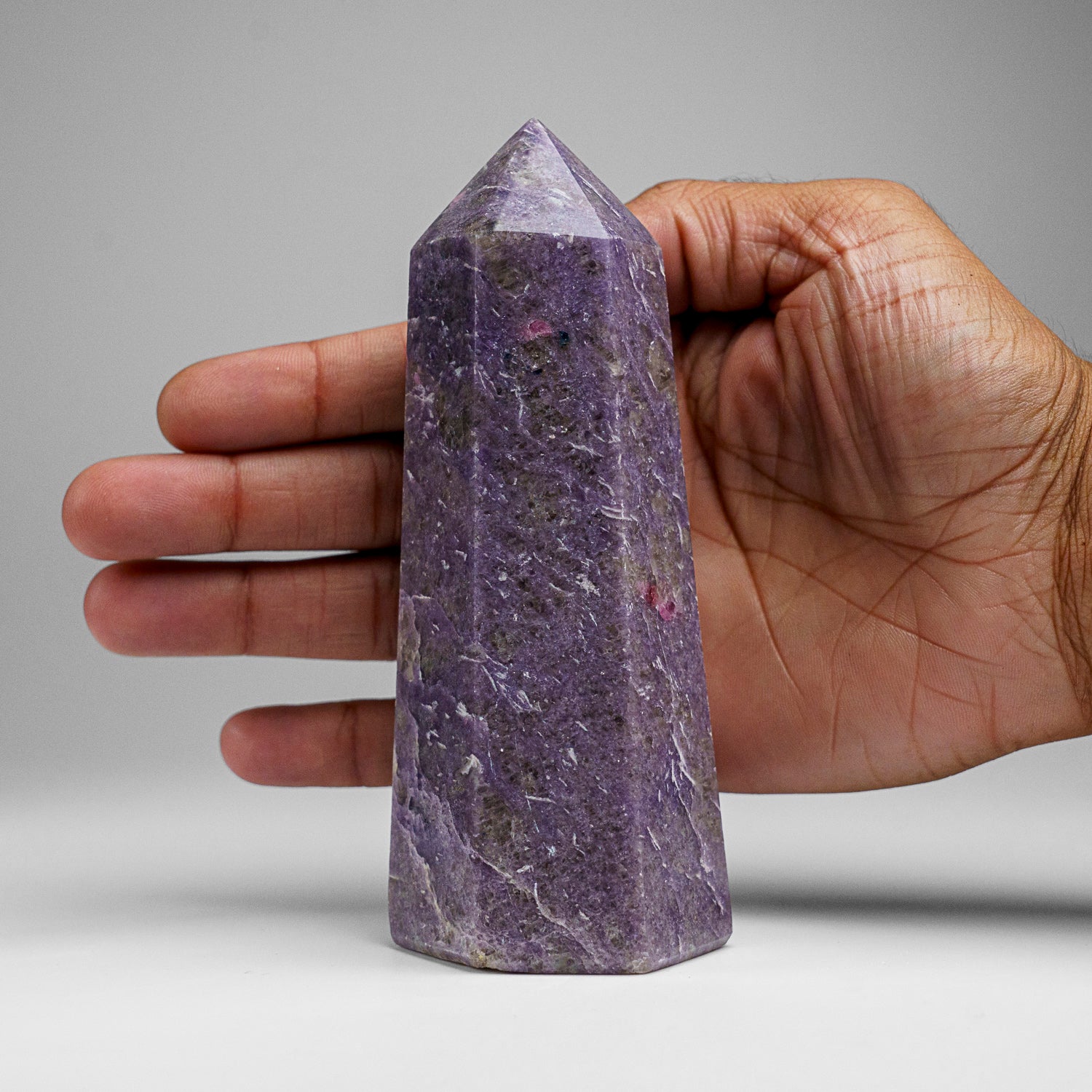 Genuine Polished Lepidolite Point from Madagascar (1.3 lbs)