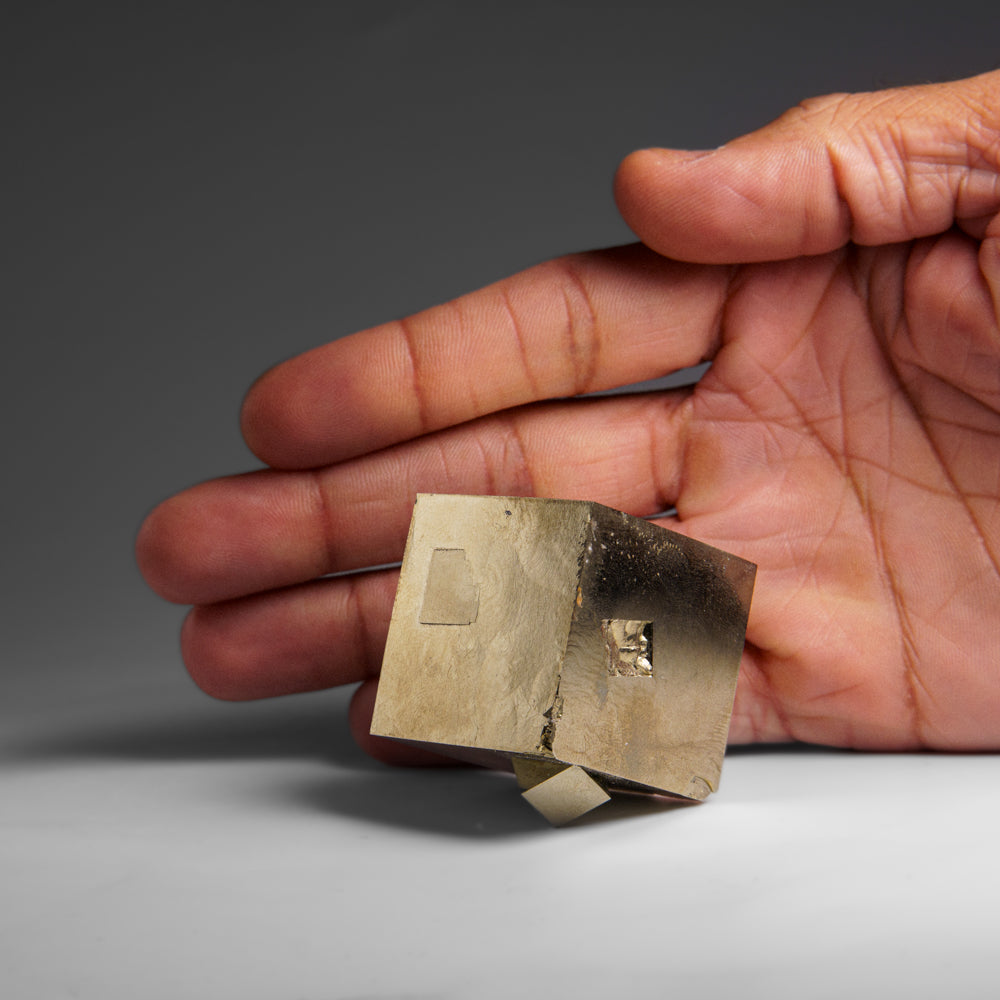 Pyrite Cube from Navajún, La Rioja Province, Spain (207.2 grams)