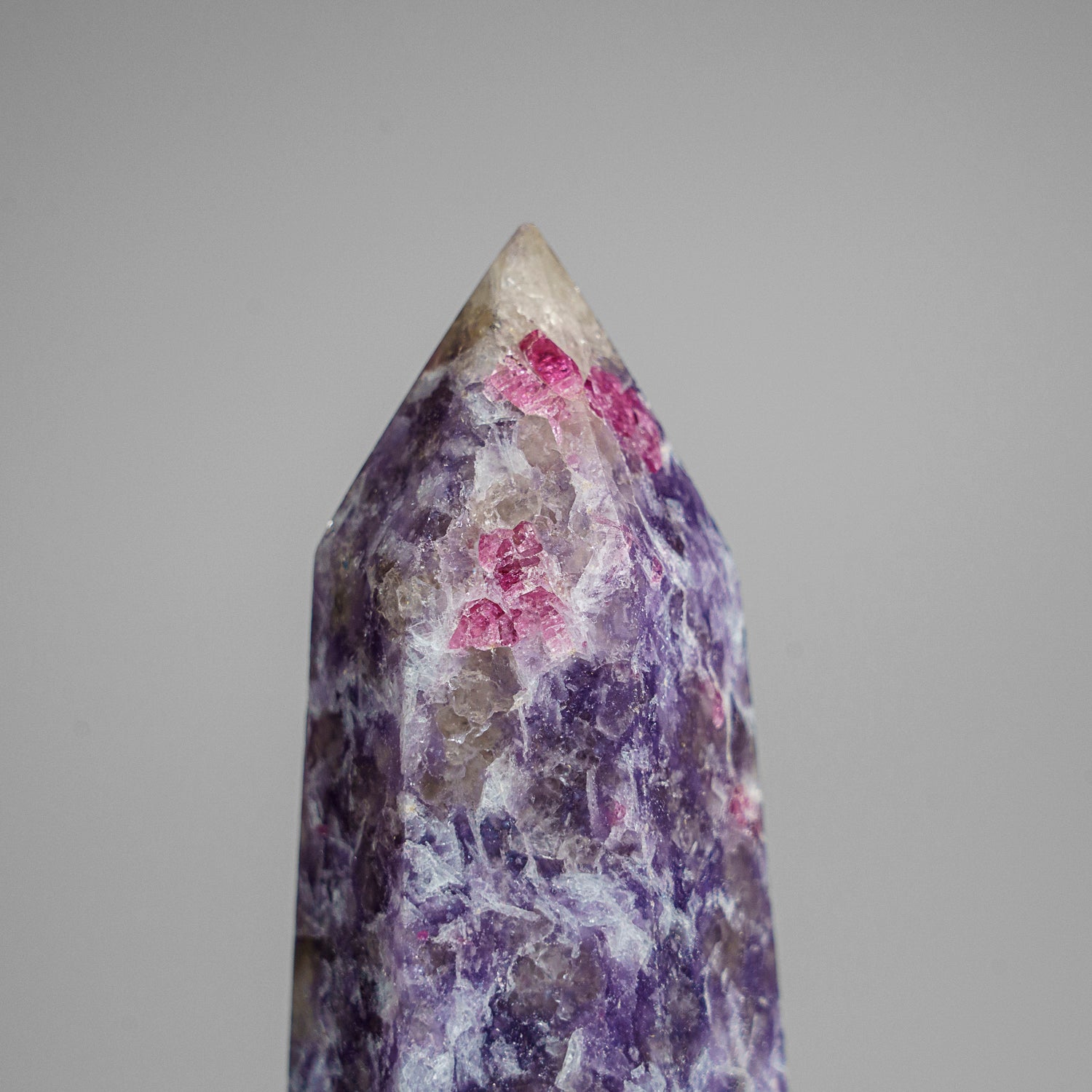 Genuine Polished Lepidolite Point from Madagascar (1.4 lbs)