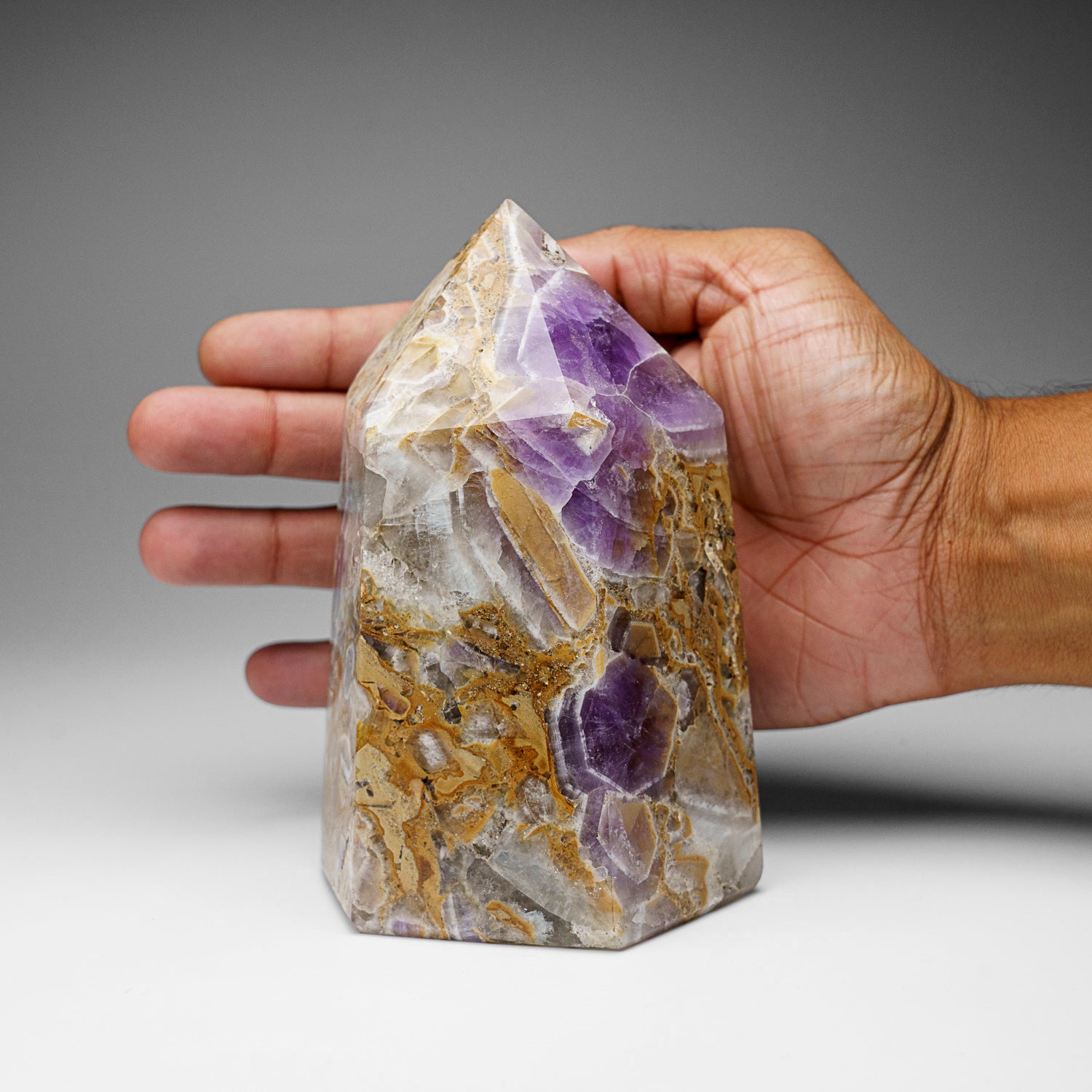 Polished Amethyst Crystal Point From Brazil (3 lbs)