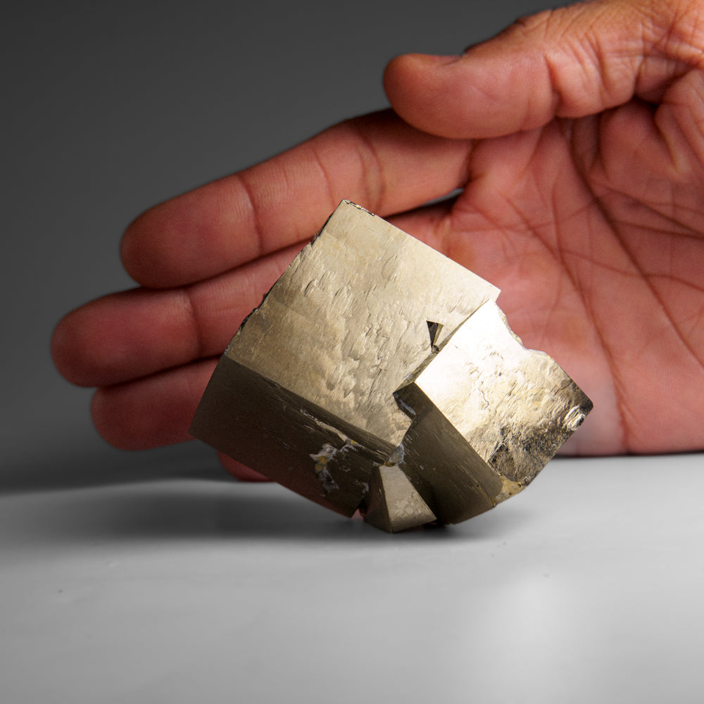 Pyrite Cube from Navajún, La Rioja Province, Spain (344.9 grams)