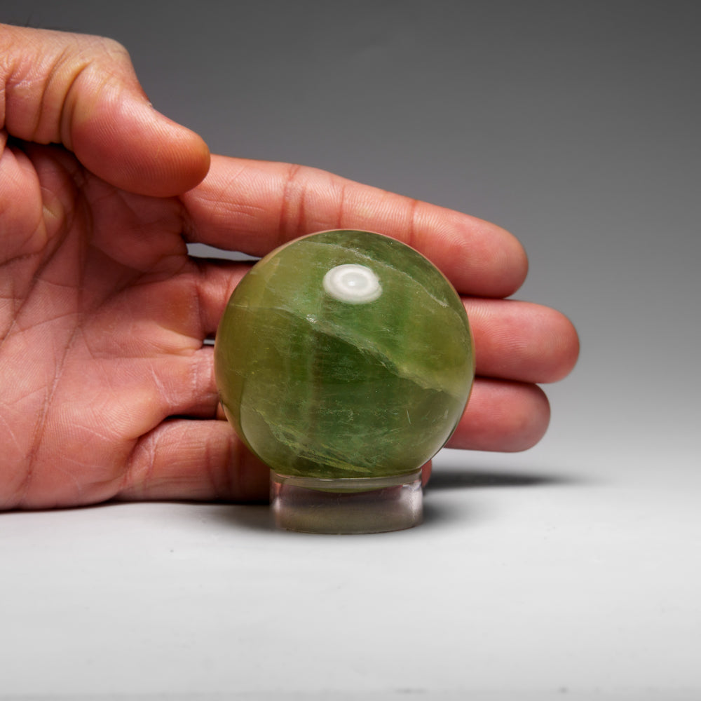 Genuine Green Fluorite Sphere From Mexico (256.1 grams)