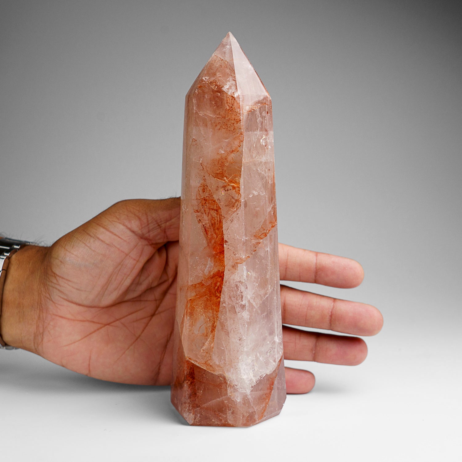 Genuine Polished Strawberry Quartz Point (2 lbs)