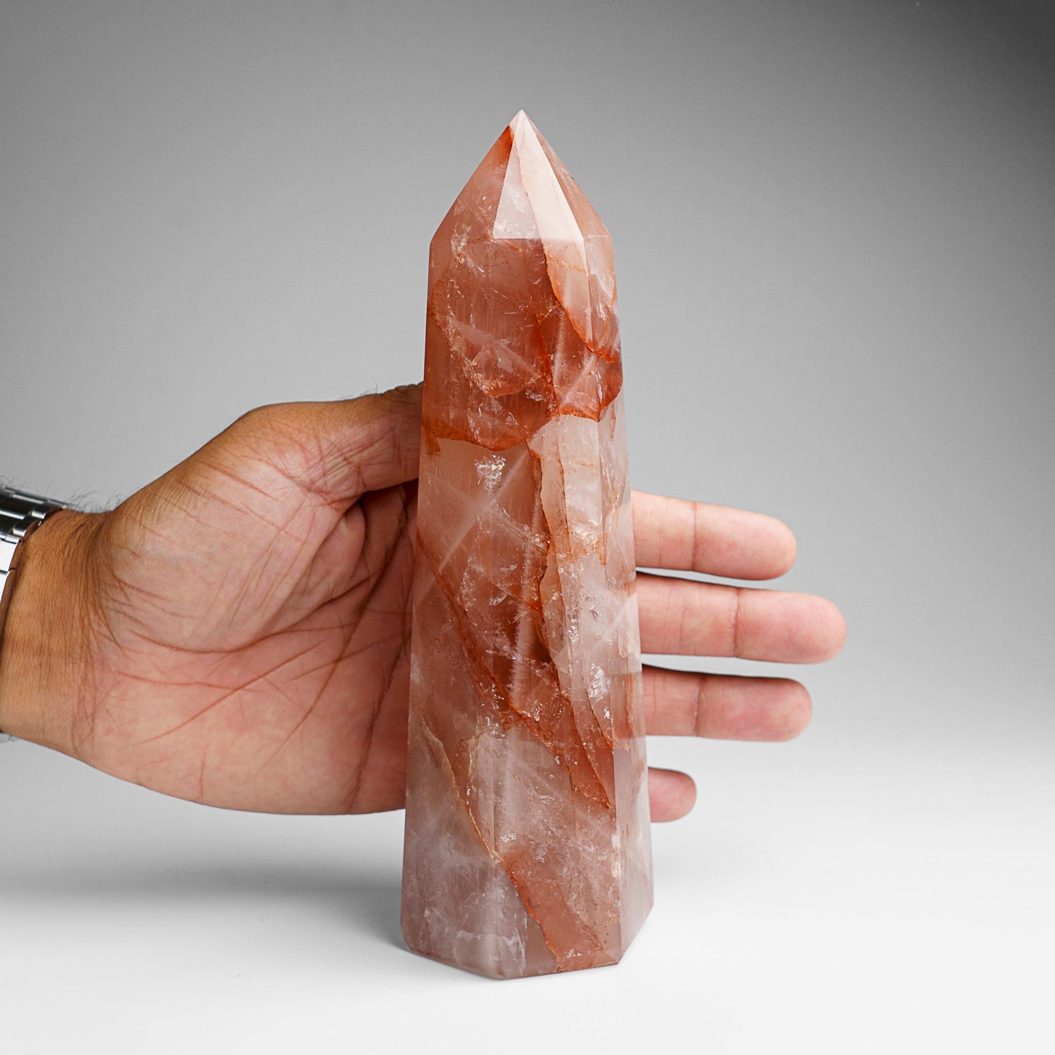 Genuine Polished Strawberry Quartz Point (2 lbs)