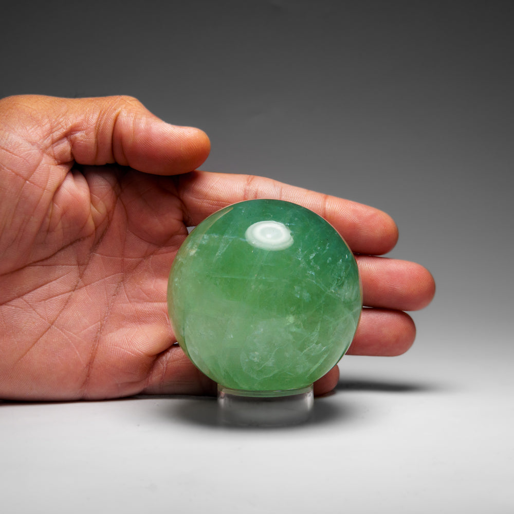 Genuine Green Fluorite Sphere From Mexico (424.8 grams)