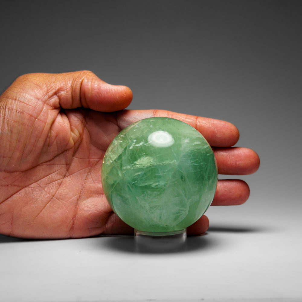 Genuine Green Fluorite Sphere From Mexico (554 grams)