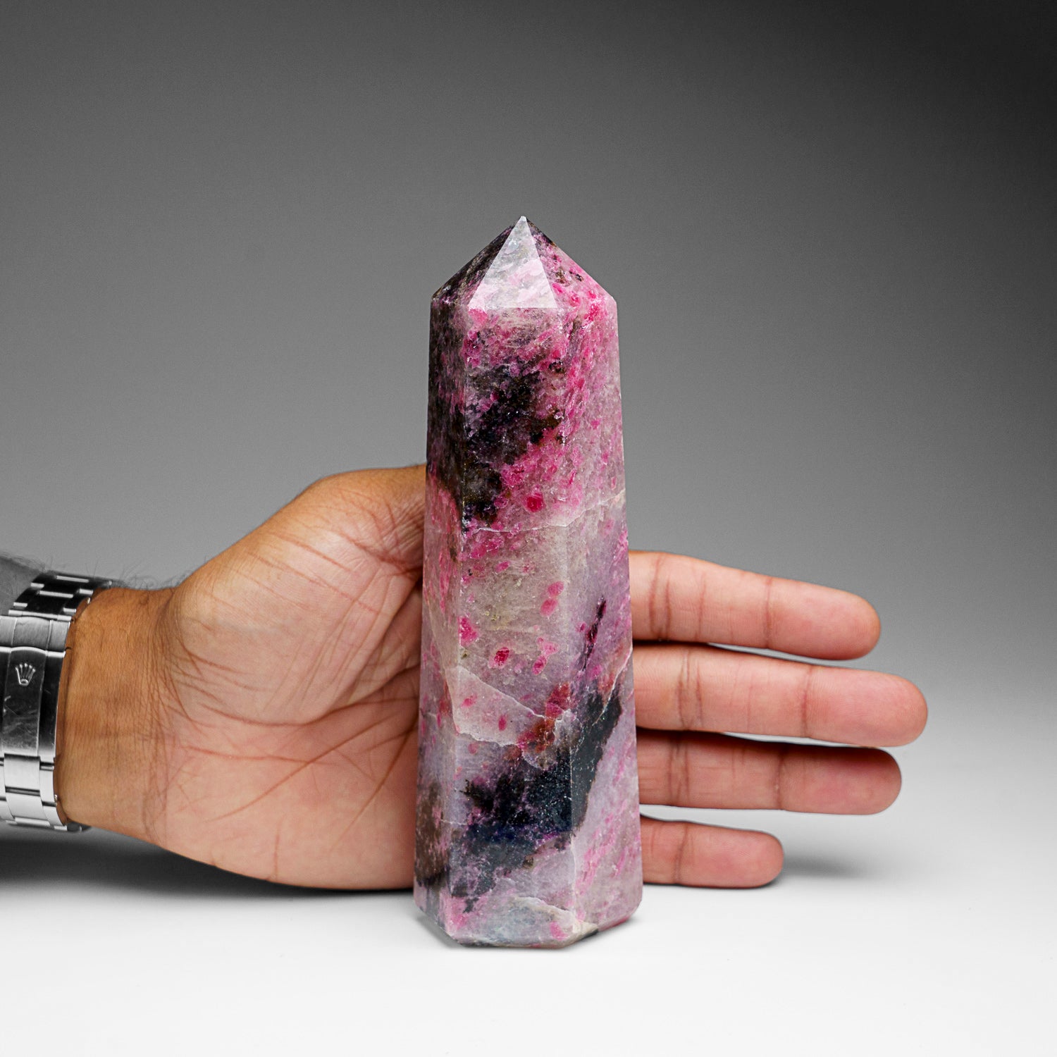 Genuine Polished Imperial Rhodonite Point (1.4 lbs)