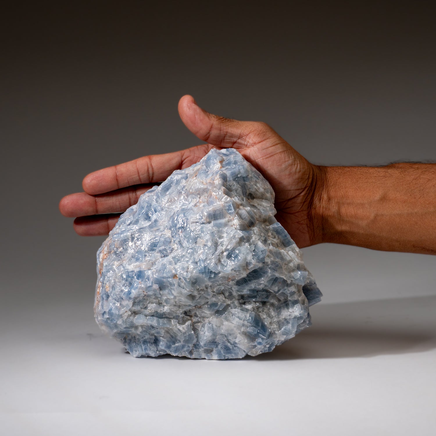 Blue Calcite Crystal Cluster from Mexico (4.6 lbs)