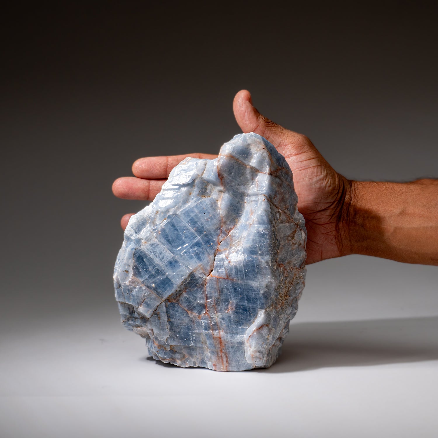 Blue Calcite Crystal Cluster from Mexico (6.6 lbs)