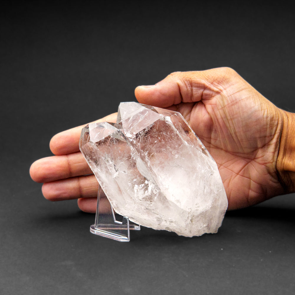 Genuine Clear Quartz Crystal Cluster from Brazil (408 grams)
