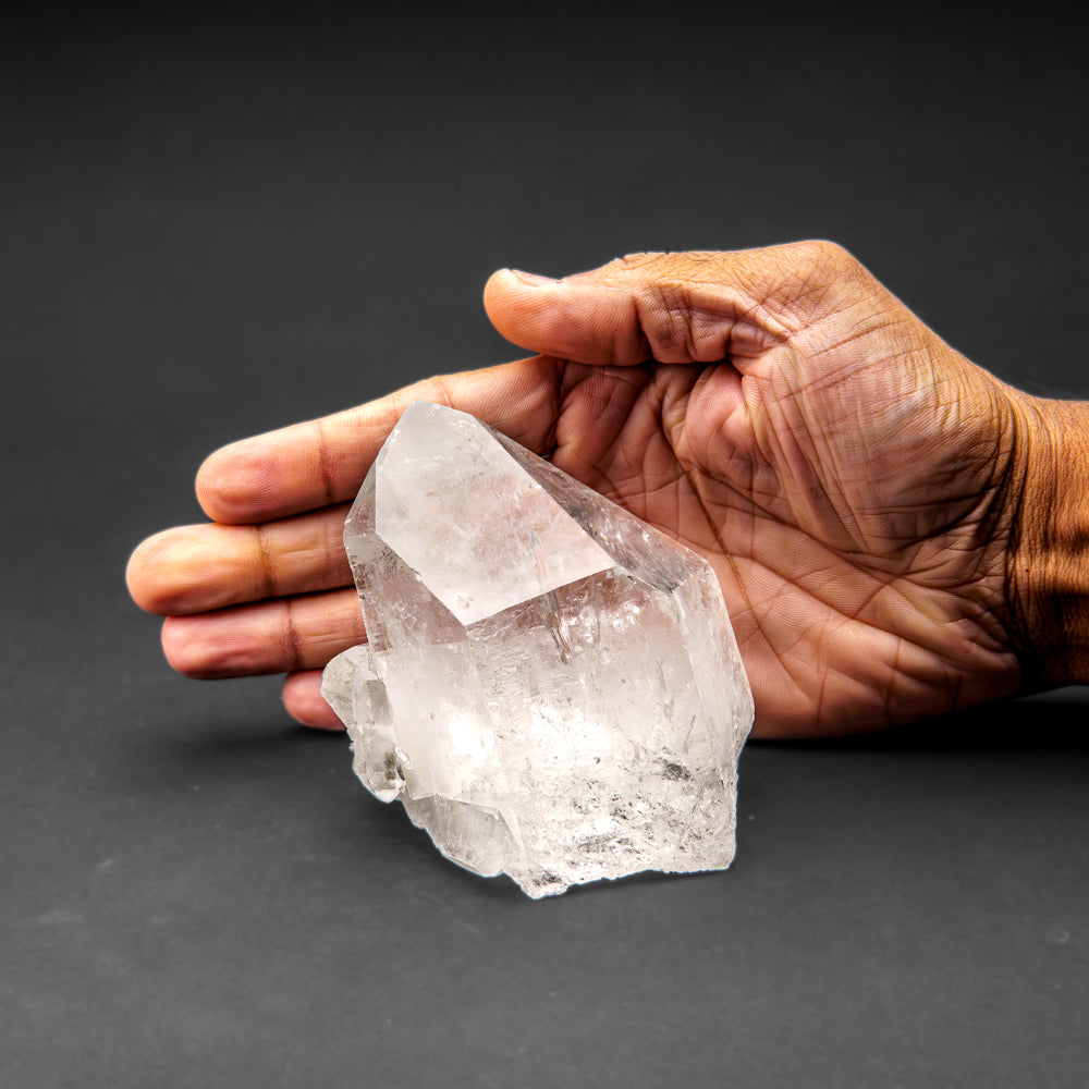 Genuine Clear Quartz Crystal Cluster from Brazil (408.1 grams)