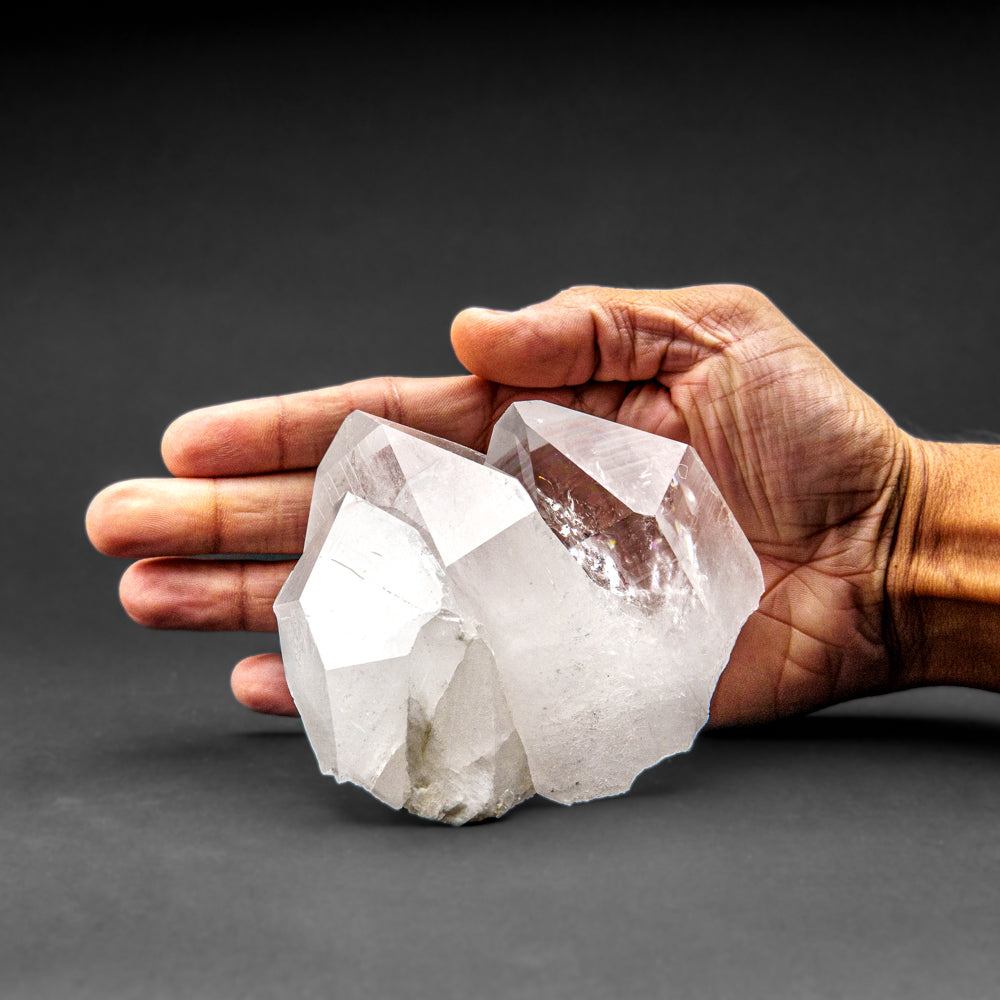 Genuine Clear Quartz Crystal Cluster from Brazil (1.5 lbs)