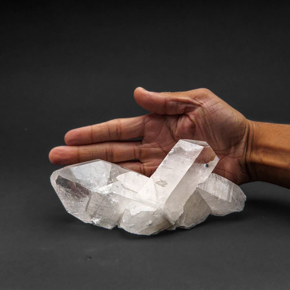 Genuine Clear Quartz Crystal Cluster from Brazil (1.5 lbs)