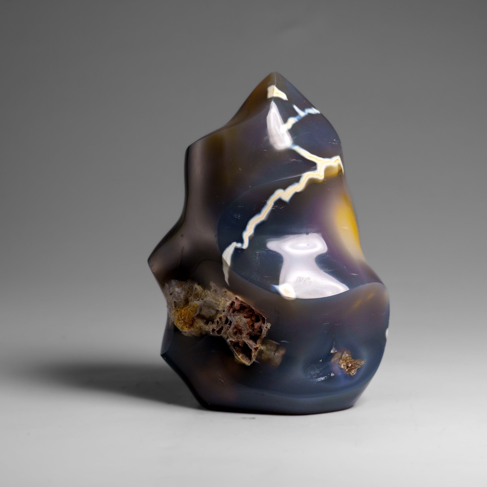 Genuine Polished Blue Chalcedony Orca Stone Freeform (1 lbs)