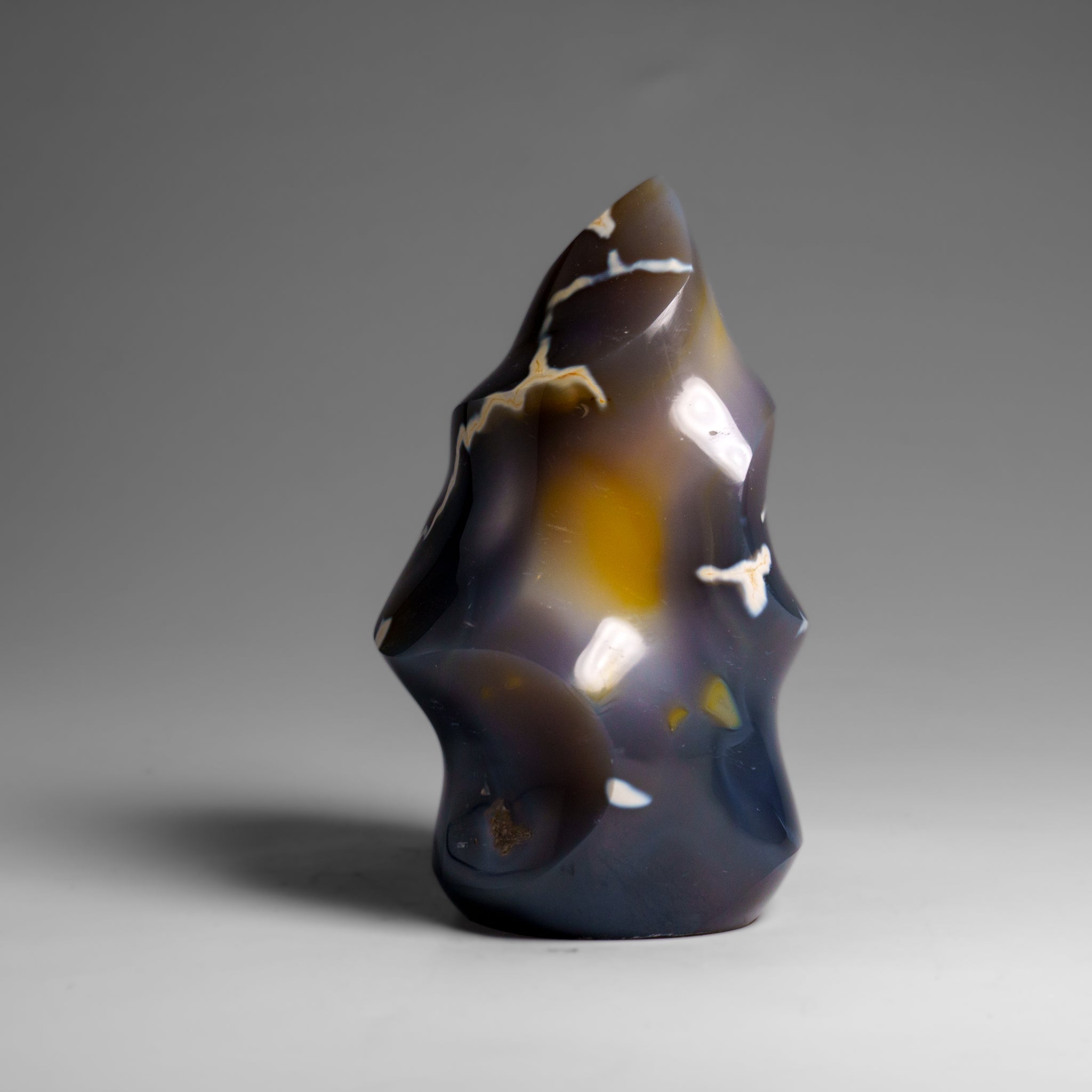 Genuine Polished Blue Chalcedony Orca Stone Freeform (1 lbs)