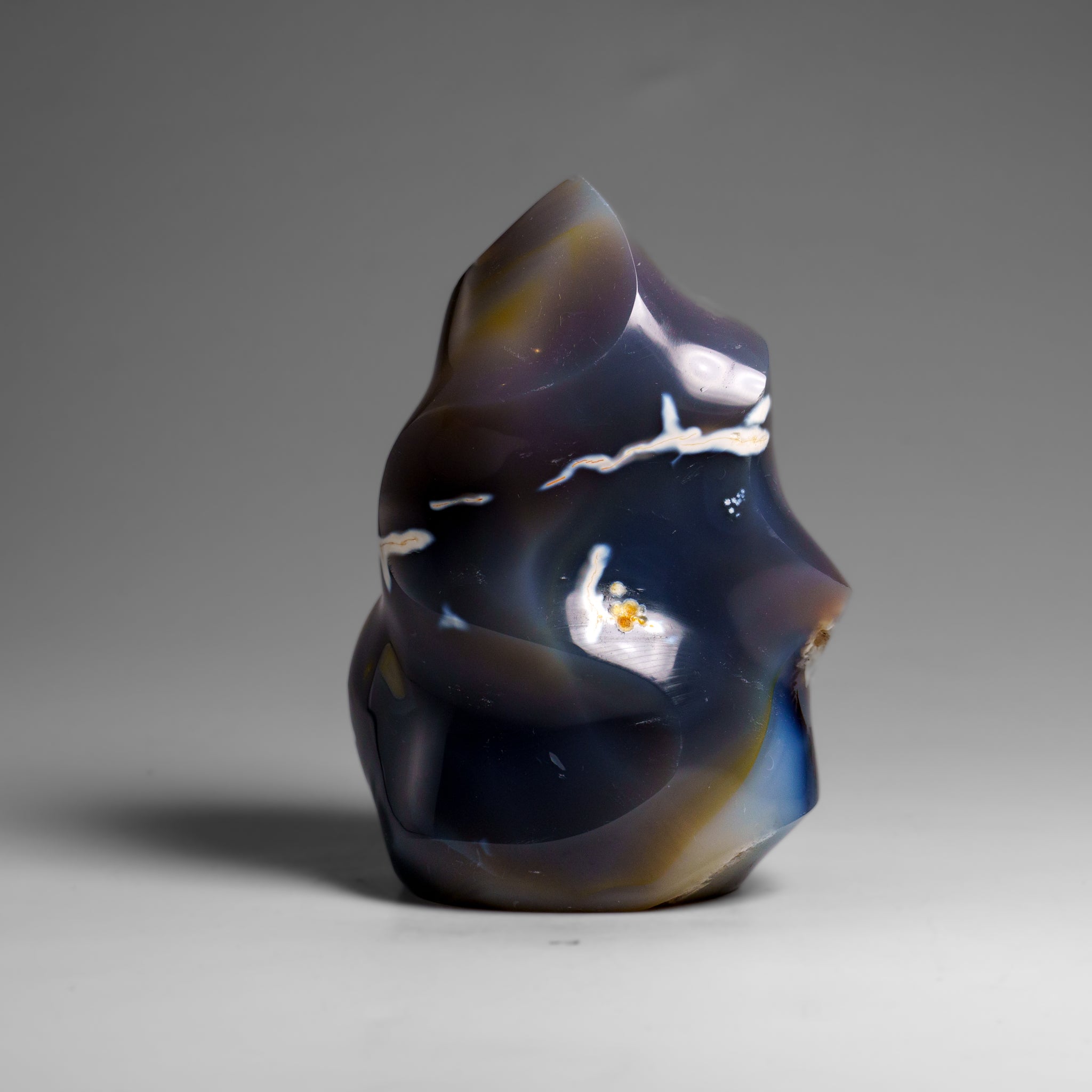 Genuine Polished Blue Chalcedony Orca Stone Freeform (1 lbs)