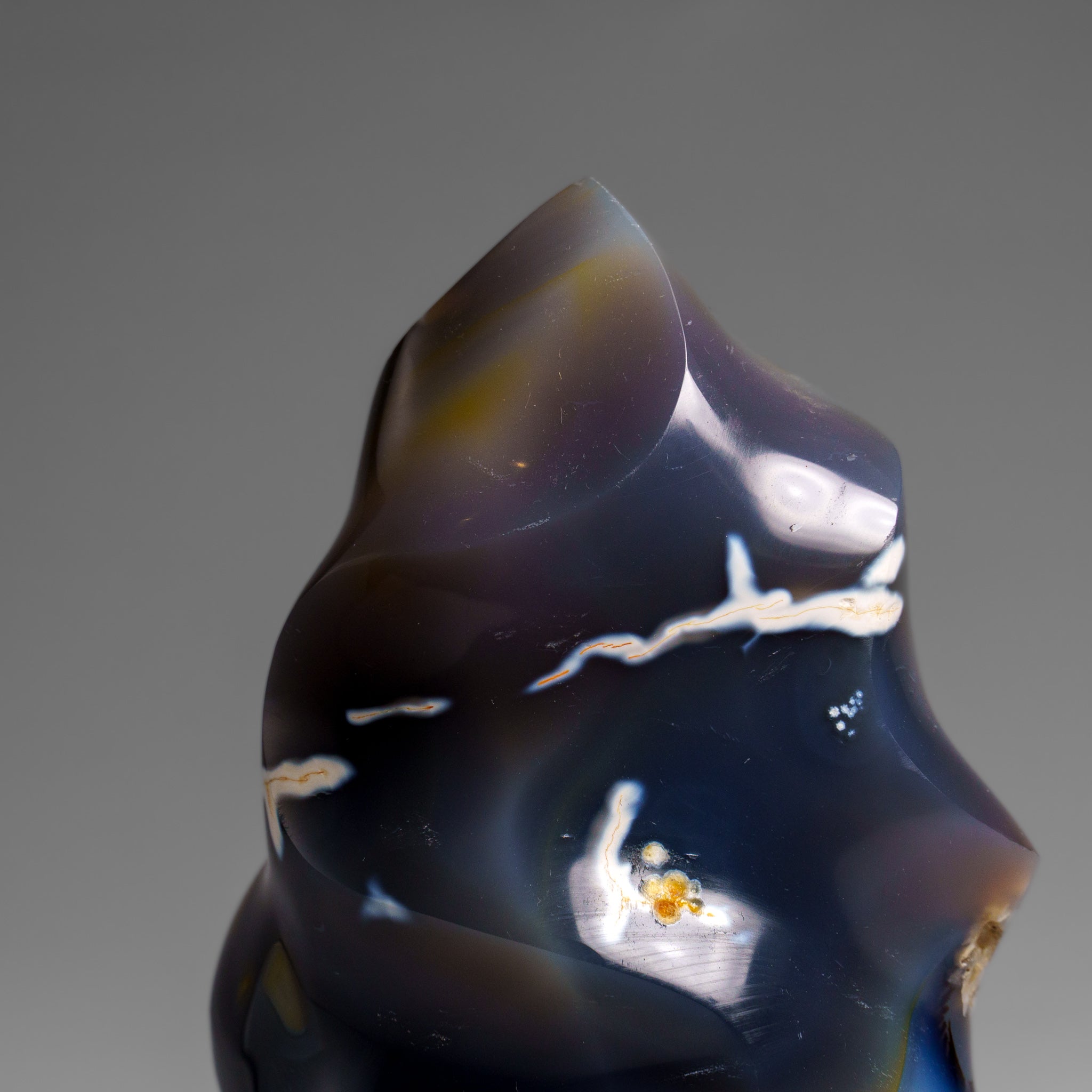 Genuine Polished Blue Chalcedony Orca Stone Freeform (1 lbs)