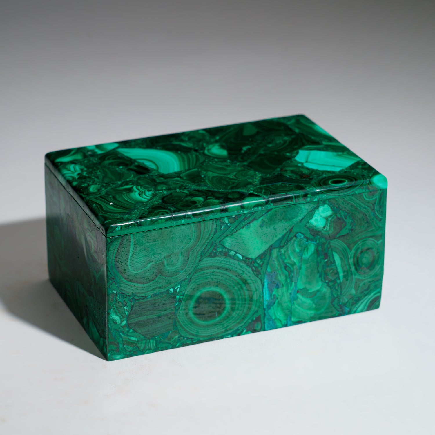 Genuine Malachite Jewelry Box (1.5 lbs)