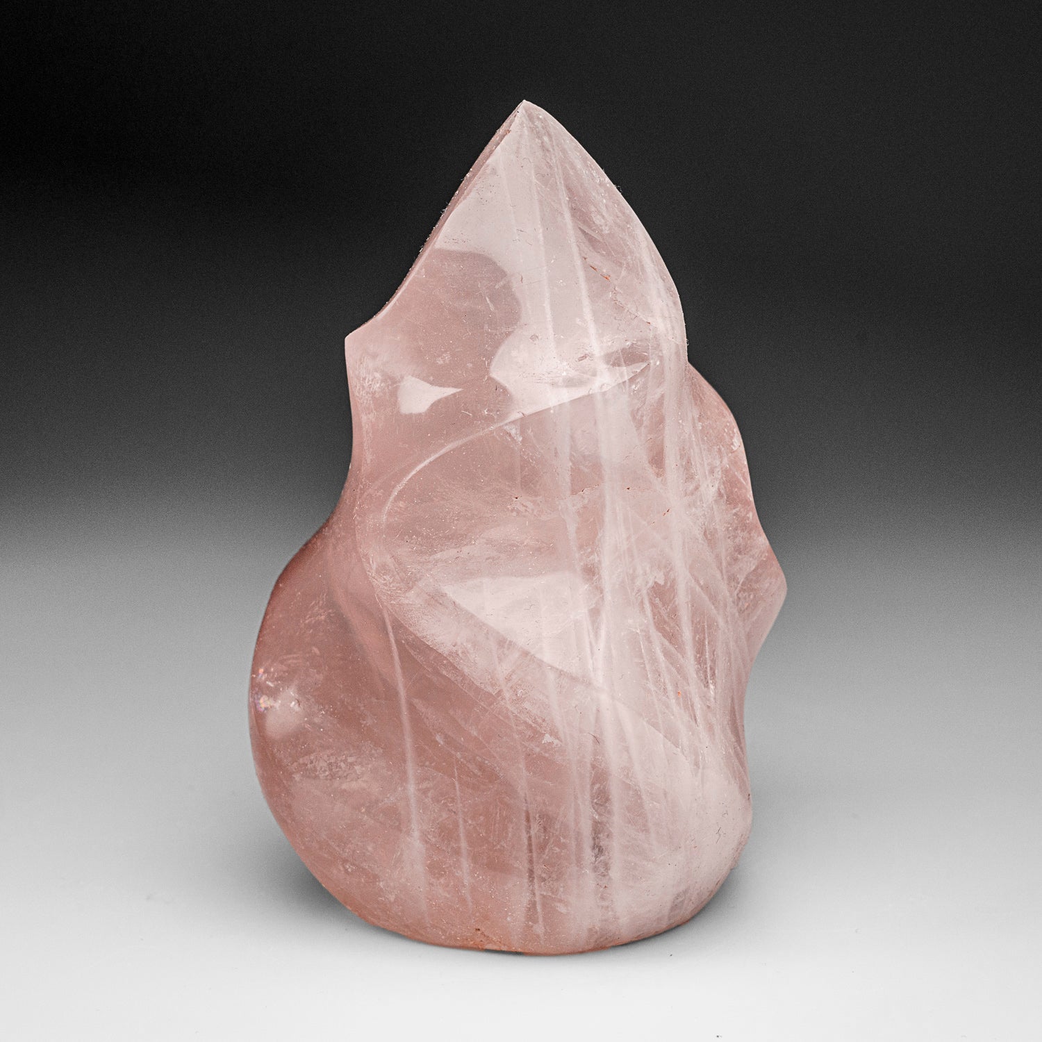 Polished Rose Quartz Flame Freeform From Brazil (1.1 lbs)